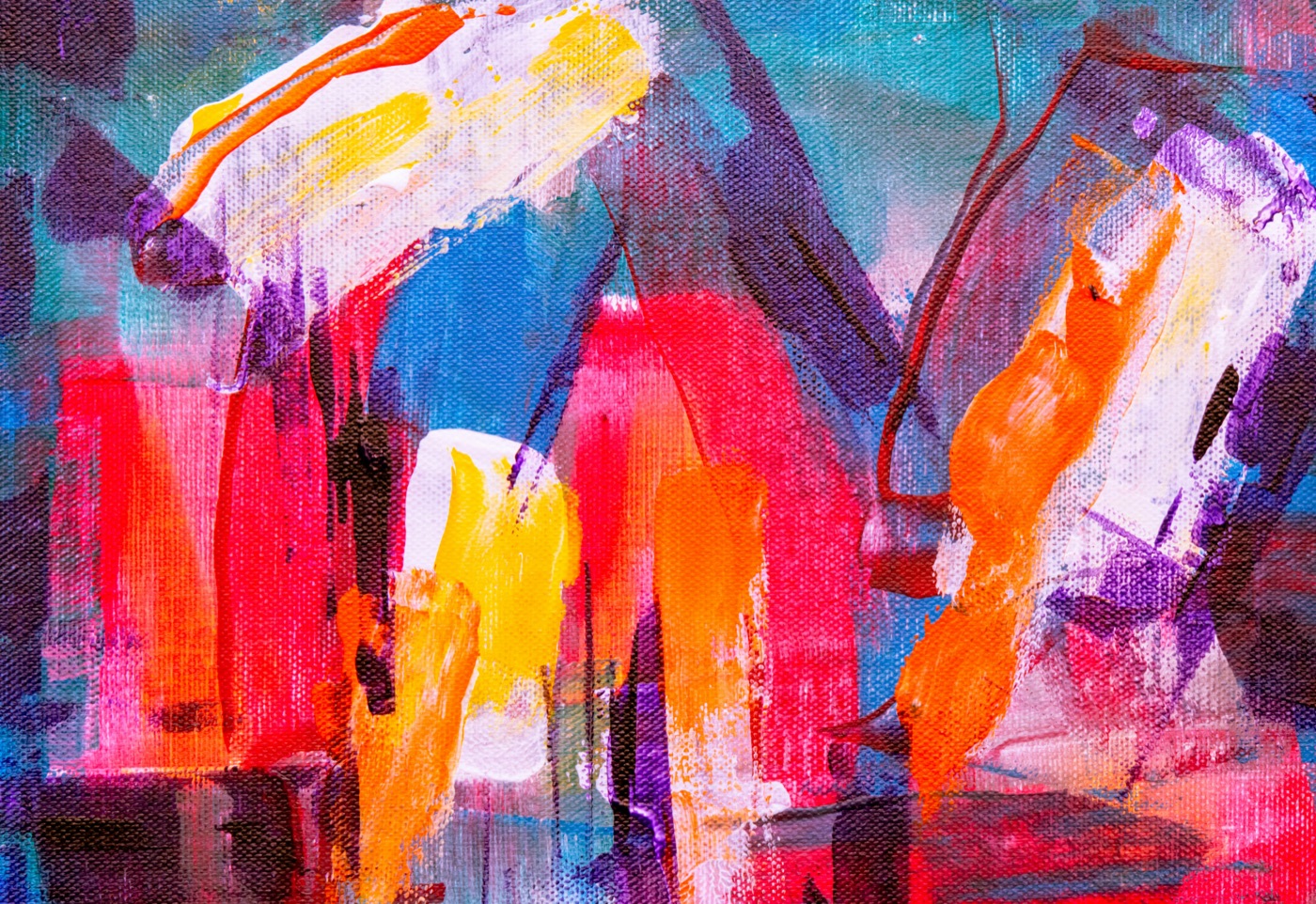 A bright abstract painting